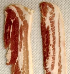 Cru Bacon Curado Carne de porco
